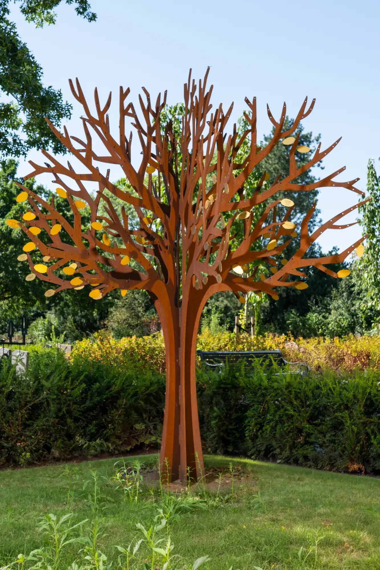 Gedenkboom van 320 cm van cortenstaal